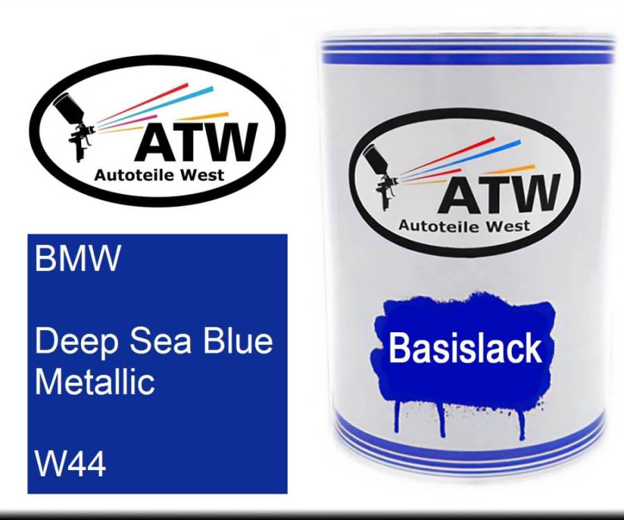 BMW, Deep Sea Blue Metallic, W44: 500ml Lackdose, von ATW Autoteile West.